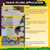 How to fix terrace cracks step by step showing crack cleaning filling and sealing process