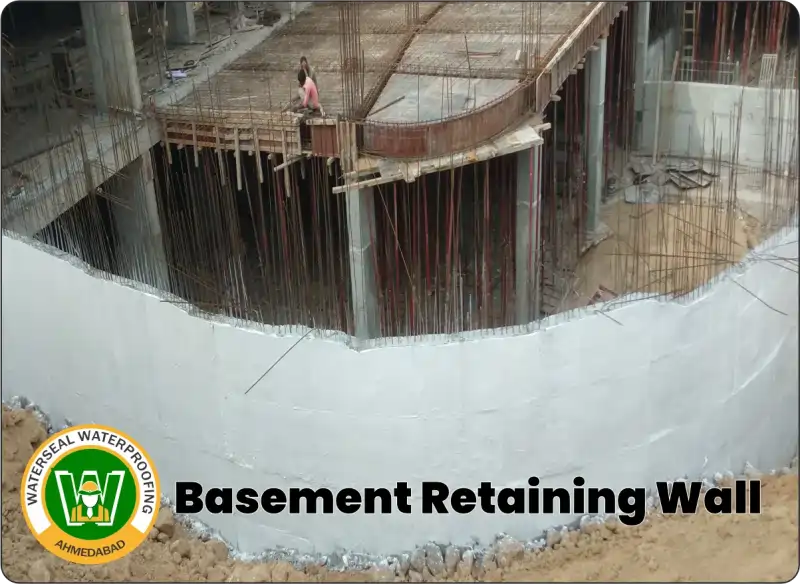 Basement waterproofing during construction using PSv-Premix