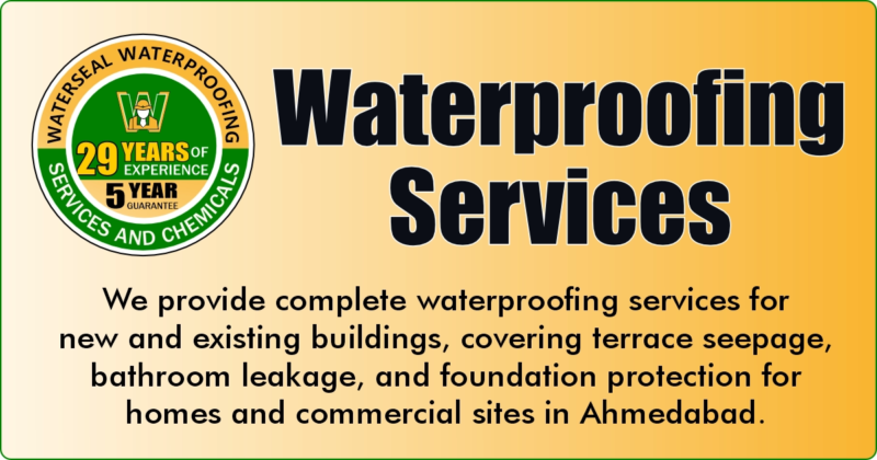 Waterproofing Service cost per square feet in Ahmedabad