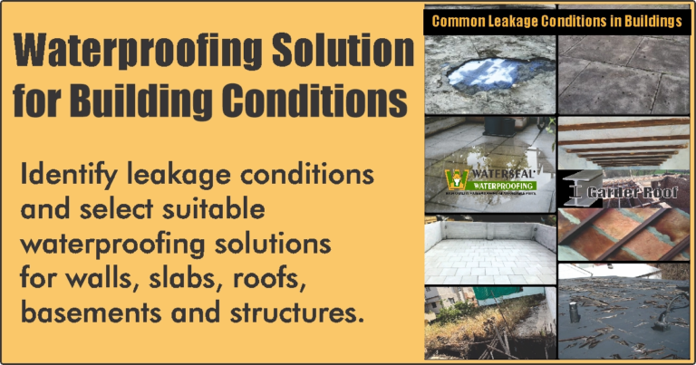 Waterproofing Solution for Building Conditions