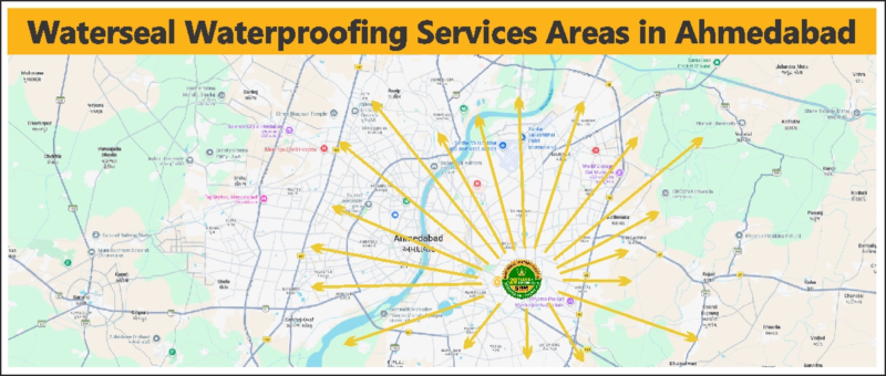 Waterproofing Services Areas in Ahmedabad | Waterseal