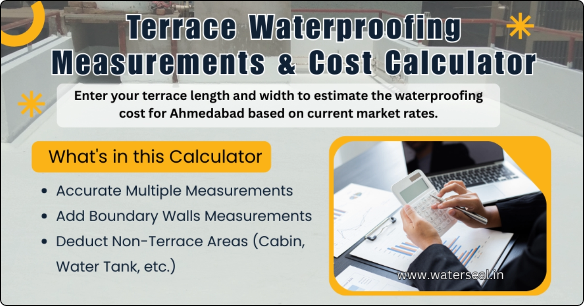 terrace waterproofing measurement calculator– Free Material Estimate in 30s